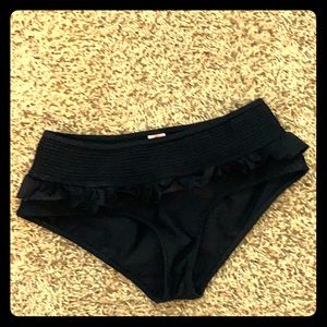 Free People high waisted black bikini bottom